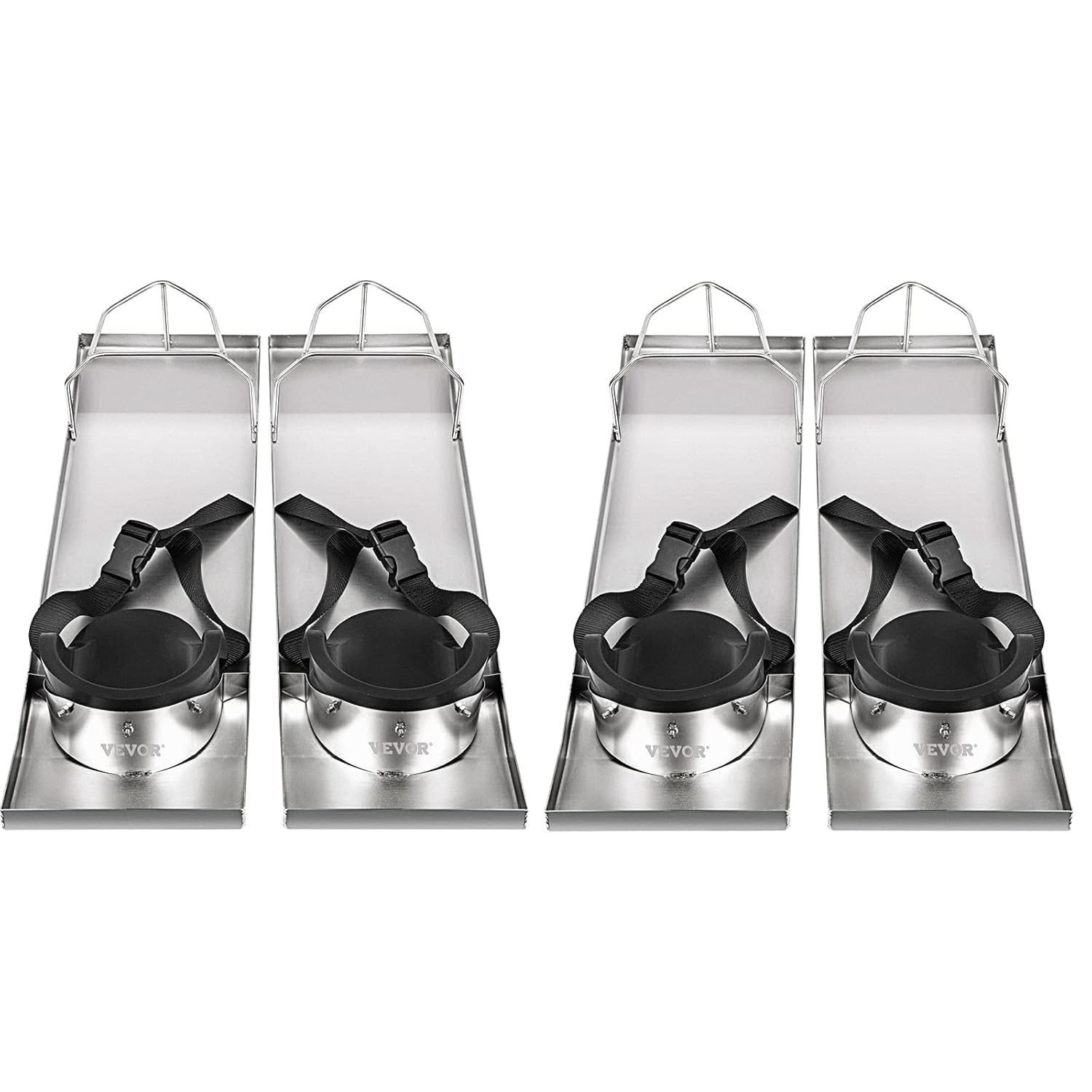 VEVOR Rodilleras de hormigón deslizante de 28 x 8 pulgadas, de acero inoxidable, par de deslizadores móviles con rodilleras de hormigón y correas para tablero para acabado de concr... 14